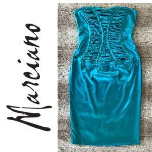 Marciano turquoise silk dress